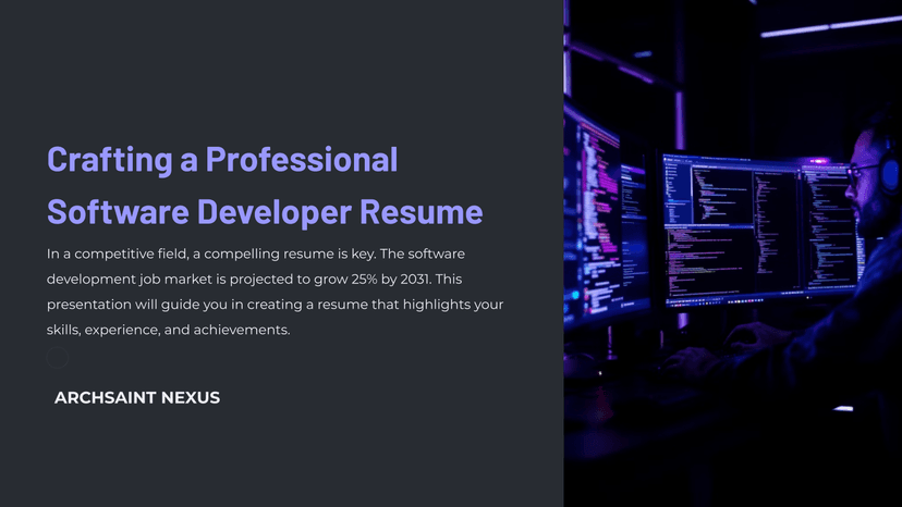 Crafting a Professional Software Developer Resume