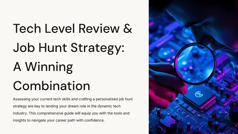 Tech Level Review & Job Hunt Strategy: A Winning Combination
